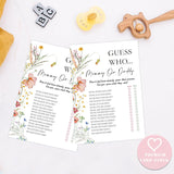 Boho Wildflower Guess Who Mommy Or Daddy Game, Baby Shower Game, Pack Of 30 Cards, Gender Neutral Boy Or Girl, Fun Baby Activity - Fa11