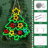 Christmas Tree Neon Signs?Dimmable Christmas Led Light Sign Xmas Star Neon Light For Holiday Party Home Bar Festival Wall Decor