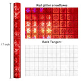 Christmas Wrapping Paper, Holographic Red Snowflake Design Gift Wrapping Paper Suitable For Christmas, Mini Roll (17 Inch X 32.8 Feet)