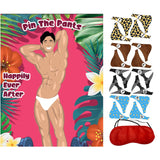 Pin The Pants Party Game, Funny Pin The Tail Game, 12 Reusable Pieces, Blindfold Included, Large Board Easy To Travel With And Hang For Adults