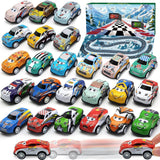 Christmas Advent Calendar 2025 For Kids With 24 Different Vehicle Pull Back Car Racing Car Toys 24 Days Countdown Calendar Stocking Stuffer Xmas Party Favors For Boys Kids