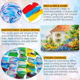 Acrylic Paint, 18 Colors Acrylic Paint Set, 2Oz/59Ml Bottles, Premium Paints For Artists, Kids, Beginners And Adults On Canvas Rocks Wood Ceramic Fabric