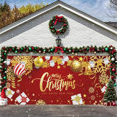 Garage Door Christmas Cover - Merry Christmas Garage Door Decorations, Large Hanging Banner,Garage Wall Decorations For Outdoor, Indoor, Wall, Xmas Holiday Supplies - 6 X 13 Ft