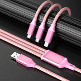 2 Pack 3 in 1 Multi Charging Cable 4FT Universal Fast Charging Cord for iPhone 17 16 15 Samsung Android iPad
