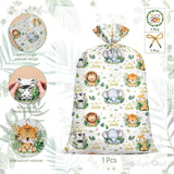 Extra Large Baby Shower Plastic Gift Bags 70"X 40" Jumbo Safari Jungle Animals Present Bag Xxl Big Gift Wrapping Bags Oversized Reusable Baby Gender Reveal Birthday Party Favors Goody Bags