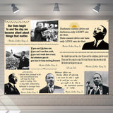 Martin Luther King Jr. Day Photo Booth Backdrop for Bulletin Board Decorations History Famous Quote MLK Day Decor Inspiration School Classroom Wall Decor (7×5ft)