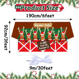 Christmas Backdrop Decorations Reindeer Stable Background Sign Xmas Elk Banner Merry Christmas Photo Background For Winter Holiday Birthday Home Party Indoor Outdoor Supply Window Door Decor