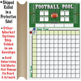 Football Squares Pool Board 2Pc Set | 13 X 19 Inch Large Size | Office Party Pool Poster | Big Game Party Decorations | Football Super Game Bowl Party Pool Poster (2)