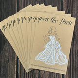 Bridal Shower Games - Guess The Dress Bridal Shower Game For 50 Guests - Funny Wedding Decorations Party Supplies Games Ideas
