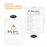 Baby Shower Game Cards, 30 Popin Bottle Theme Baby Shower Feud, 5 X 7 Inches Double Sided Fill-In Game Cards For Boys Or Girls, 30 Cards & 1 Answer Card, Party Favor & Supplies-Bbyx-B06