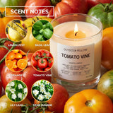 Tomato Vine Scented Candle – 8Oz Coconut Wax Blend – Strong Scent Throw – Inspired By Backyard Tomato Plants – Luxury Tomato Leaf Candle In Reusable Glass Jar