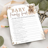 Family Feud Game Kit For Baby Shower - Holy Cow! Western Ranch Theme - 30 Fill In Game Cards & 1 Answer Card For Baby Shower, Gender Reveal Games, Party Favor, Decorations & Supplies - C08