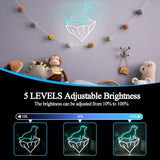 Seal Neon Sign Dimmable Ice Mountain LED Wall Light for Kids Bedroom Nursery Marine Decor