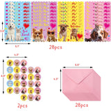 Valentines Cards Scratch Sniff Kitten Card Valentine Strawberry Scented Pet Notecard With Envelopes Stickers For Kids Boys Girls School Classroom Party Favors Exchange Supplies 28Pcs