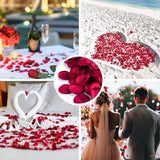 400 Pcs Silk Rose Petals Burgundy Red Flower Petals For Romantic Night, Weddings Aisle Centerpieces, Table, Party, Home Decoration, Romantic Night Decoration,Valentine'S Day Decoration