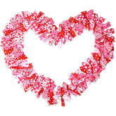 Valentine Garlands 7 Feet Valentine'S Day Rag Garland Red Ribbon Swag Heart Fabric Hanging Banner For Valentines Christmas Tree Door Wreath Mantle Staircase Decorations