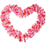 Valentine Garlands 7 Feet Valentine'S Day Rag Garland Red Ribbon Swag Heart Fabric Hanging Banner For Valentines Christmas Tree Door Wreath Mantle Staircase Decorations