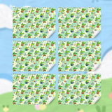 Green Wrapping Paper 6 Sheet,Crocodile Wrapping Paper Birthday,Happy Birthday Alligator Gift Wrap Paper For Crocodile Jungle Tropical Safari Animals Boys Kids Birthday Baby Shower Party
