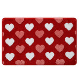 Valentines Bathroom Rug 16X24 Inch, Soft And Absorbent Tufted Love Heart Bath Mat Non Slip Washable, Valentines Day Bathroom Decor Rug Happy Anniversary Decorations