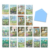 Leanin' Tree, The English Countryside, Blank Cards and Envelopes, Greeting Cards Assortment Box, Assorted Cards, Box of Cards (20 Cards, 22 Envelopes)