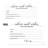 Wedding Advice And Well Wishes Cards For The Mr And Mrs Bride And Groom Newlyweds Bridal Shower Games Note Marriage Advice Pack Of 50