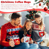 12 Pcs 11 Oz Christmas Coffee Mug Small Enamel Merry Christmas Cups Seasonal Santa Snowman Mug Holiday Coffee Tea Cups Coworkers Gifts Stocking Stuffer