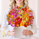Birthday Cards With Music & Lights, 3D Pop Up Happy Birthday Cards, 12 Inch Life Sized Forever Flower Bouquet Greeting Card Gift For Women Mom Grandma