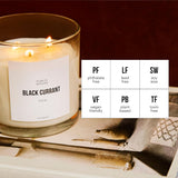 Scented Soy Candle For Women & Men | Large 3 Wick Glass Candle | Long Lasting & Non Toxic | Made With Natural Soy Wax & Organic Essential Oils | Gift Box | 12.3Oz Jar | Black Currant