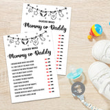 Guess Who Mommy Or Daddy Baby Shower Game, Gender Reveal Party Supplies, Baby Shower Decorations, Baby Shower Party Games Supplies & Activities, 30 Game Cards Included