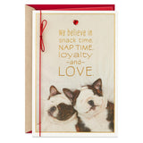 Hallmark Valentines Day Card for Husband, Wife, Boyfriend, Girlfriend (Snuggling Dogs)