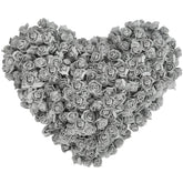 Mini Foam Rose Heads 500Pcs Artificial Flower Silver Foam Fake Flower Bulk For Diy Crafts Wedding Bouquets Baby Shower Centerpieces Floral Arrangements Party Tables Home Decorations(Silver)