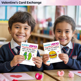 Jokes Valentines Day Cards Gifts For Kids School, 24 Pack Funny Valentine Classroom Exchange Cards For Boys Girls