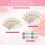 Bridal Shower Scratch Off Game Cards - Glitter Diamond Ring - Floral Greenery Wedding Shower Ideas - Bride Shower Party Activities & Supplies - Bachelorette/ Engagement Party Decorations - 50 Pack(09)