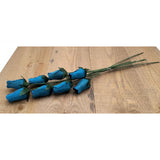 Navy Blue Roses Bunch Of 8 Closed Bud Wooden Roses For Crafts Custom Bouquets And Other Diy Projects. Choose Form Over 60 Colors