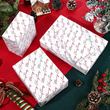 1Roll Christmas Wrapping Paper Red Green Merry Christmas Words Printed Gift Wrap Paper For Birthday Party Baby Shower Chrisrtmas Party Diy Craft Supplies, 17 Inch × 32.8 Ft
