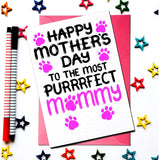 Mother'S Day Card From Cats, Purrrfect Mommy, From Fur Babies, Kittens, Furry Child, Mother Day Gift For Cat Mom, Mammy