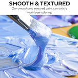 18 Colors Large Acrylic Paint Set, 8.45Oz/250 Ml Artist Painting Supplies Bulk Non-Toxic For Multi Surface Canvas Wood Fabric Leather Cardboard Paper Crafts Rock Window Hobby With Color Wheel