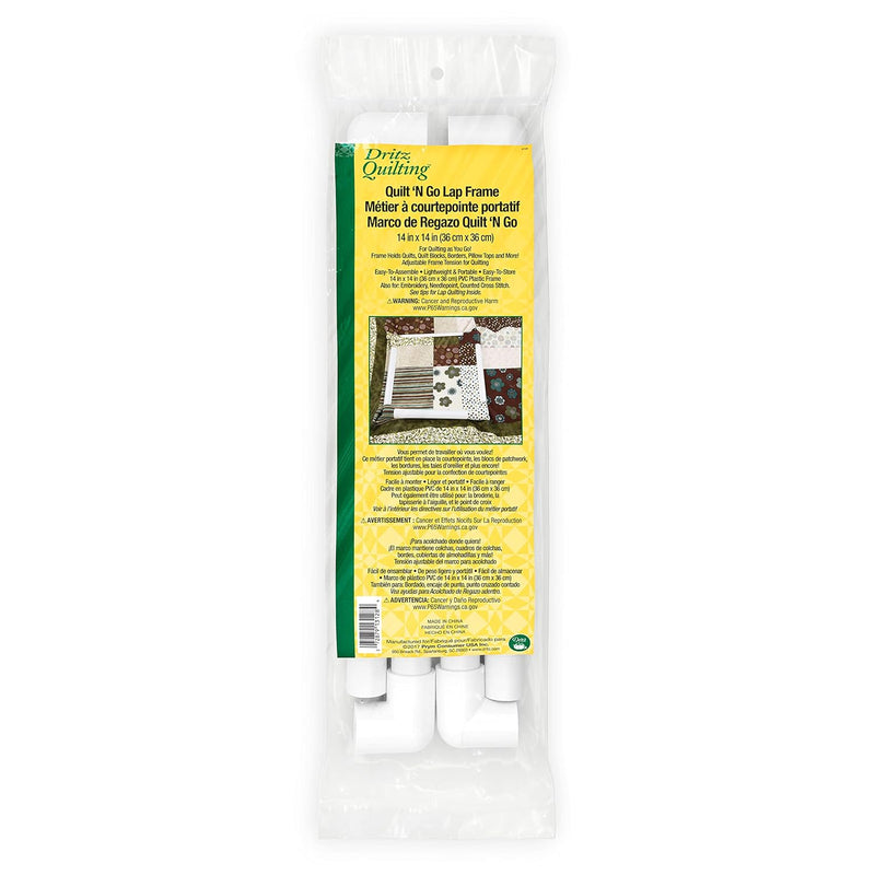 Dritz 3128 Quilt-N-Go Quilter'S Lap Frame, 14 X 14-Inch , White