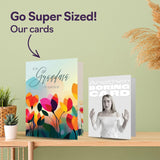 Grandma Birthday Card - Vibrant Summer Flowers - Vivid Happy Birthday Card For Grandma From Granddaughter Grandson, A5 Female Floral Bday Golden Greeting Cards