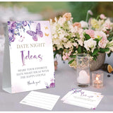 Couples Games Date Night Ideas, Butterfly Bridal Shower Sign And 50 Date Night Cards, Bachelorette Party Games, Wedding Shower Decor, Date Night Idea Cards Bridal Shower, Wedding Gifts For Couples,1