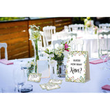 Floral Theme How Many Kisses Bridal Shower Game,Wedding Shower,Bridal Shower Decorations,Popular Bridal Shower Games,Engagement Party Game,Set Including 1 Sign And 50 Guessing Cards-11