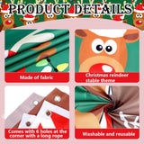 Christmas Backdrop Decorations Reindeer Stable Background Sign Xmas Elk Banner Merry Christmas Photo Background For Winter Holiday Birthday Home Party Indoor Outdoor Supply Window Door Decor