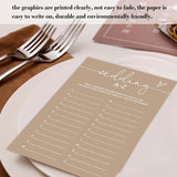Bridal Shower Games, Wedding A-Z, 5X7 Inches, Fun And Hilarious Games For Bridal Shower, Wedding Shower, Bachelorette Party Decorations Supplies -B16, Brown