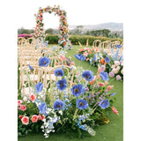 43.3" Poppy Flowers Artificial Flowers 6Pcs Fake Silk Poppies Long Stem Artificial Flowers For Tall Vase For Wedding Party Home Decor(Royal Blue)