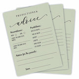 Predictions & Advice Game Cards, Minimalism Moss Green Game Cards For Baby Shower, Gender Reveal, Baby Announcement, Party Game Activity & Supplies - B01