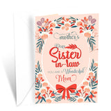 Sister In Law Mother'S Day Card, Made In America, Eco-Friendly, Thick Card Stock With Premium Envelope 5In X 7.75In, Packaged In Protective Mailer