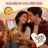 Valentines Day Gifts For Him Her,Positive Crochet Animals Handmade Taco,Romantic Vday Valentines Gifts For Boyfriend Girlfriend,Emotional Support Taco Plush Doll,Christmas Stocking Stuffers Men Women