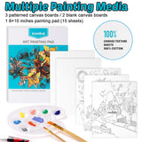 Acrylic Paint Set For Kids, Art Painting Supplies Kit With 18 Paints, 5 Canvas Panels, 8 Brushes, Table Easel, Etc, Premium Paint Set For Students, Artists And Beginner