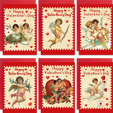 Vintage Valentines Cards Valentine’S Day Cards Assorted Retro Angle Blank Greeting Note Cards With Envelopes And Stickers