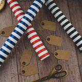 Wrapping Paper - Mini Roll - Red And White Stripe Design Perfect For Wedding, Birthday, Baby Shower, Party - 17.5 Inch X 32.8 Feet